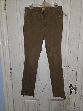 Men's Prince And Fox Brown Straight-Leg Casual Pants